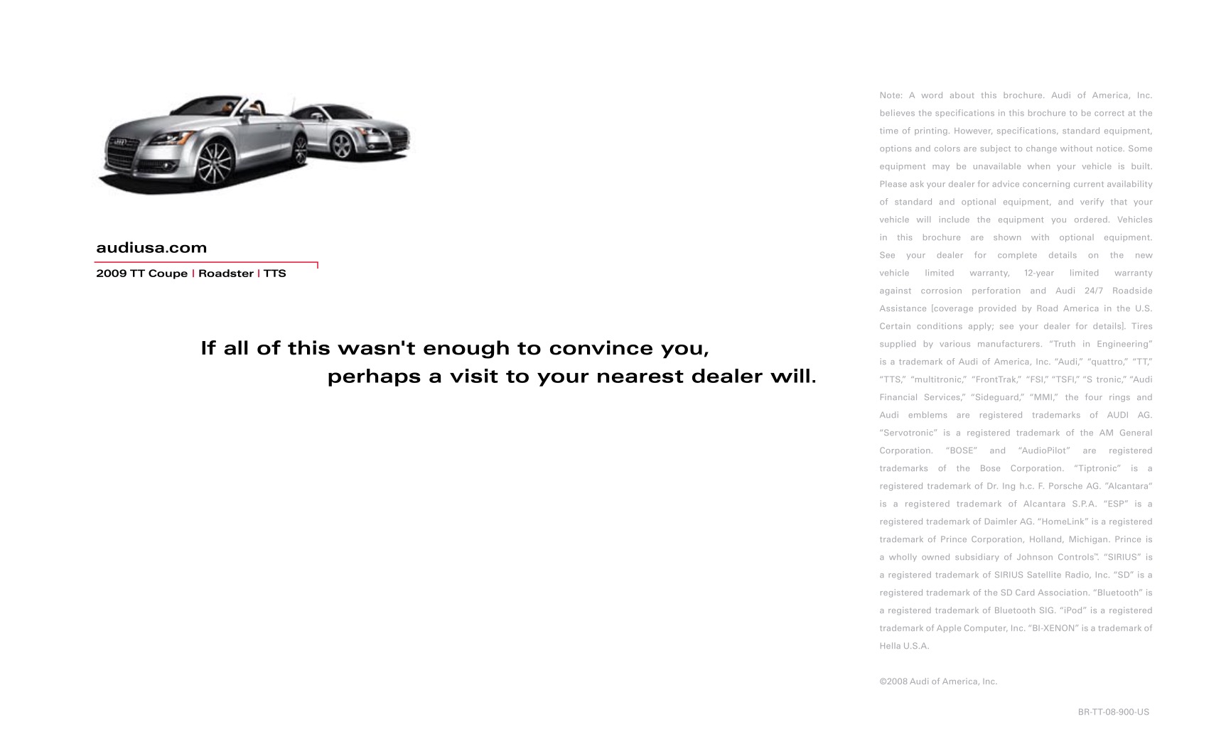 2009 Audi TT Brochure Page 13